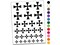Templar Cross Temporary Tattoo Water Resistant Fake Body Art Set Collection
